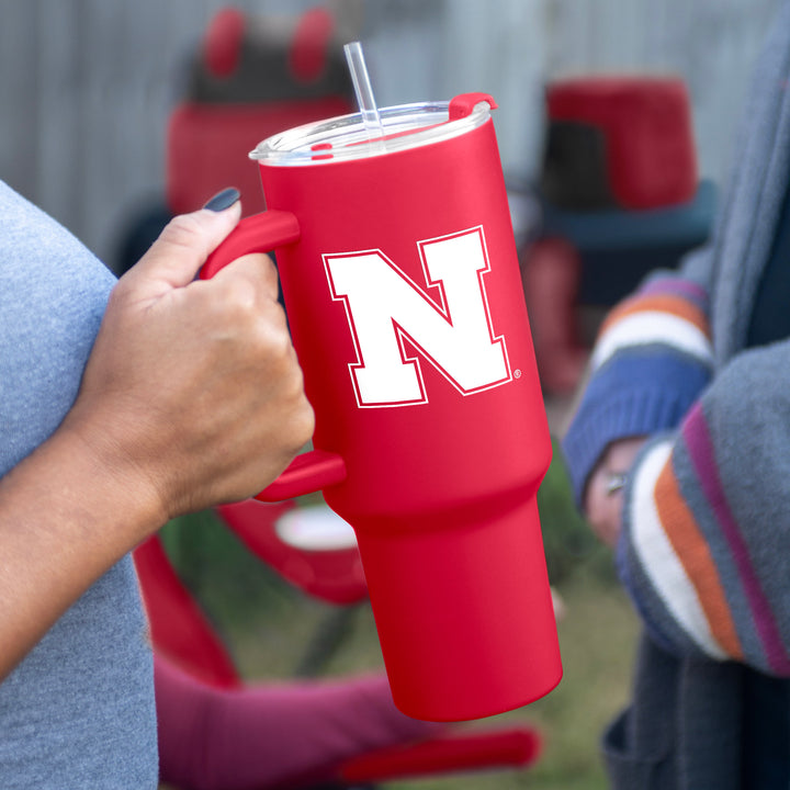 Nebraska 40oz Flipside Powder Coat Tumbler Nebraska 40oz Flipside Powder Coat Tumbler