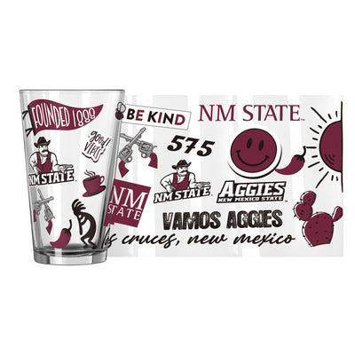 New Mexico State 16oz Native Pint Glass