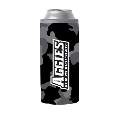 NM State Black Camo 12oz Slim Can Coolie