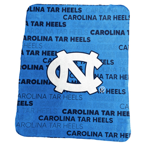 North Carolina Classic Throw blanket by Logo Brands, soft woven fabric with team logo and colors, perfect for fans and cozy use.