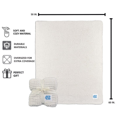 North Carolina Cable Knit Throw 50x60