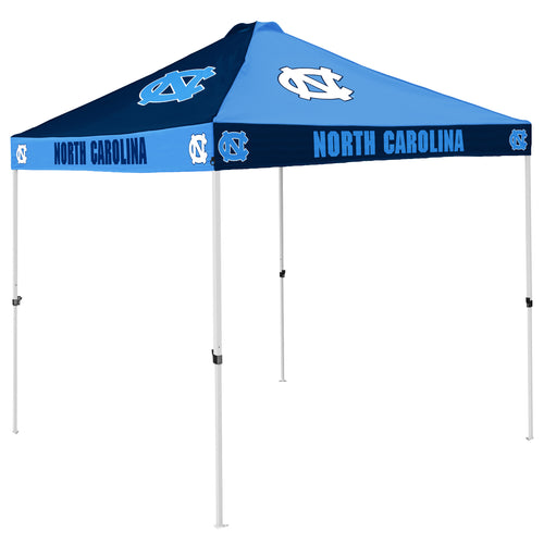 North Carolina Checkerboard Canopy shelter by Logo Brands, with a red and white checkerboard pattern and sturdy frame.