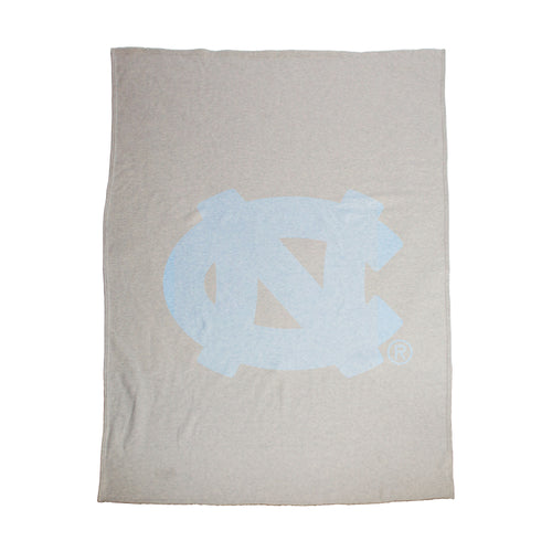 North Carolina oversized logo sublimated sweatshirt blanket by Logo Brands, featuring team logo and cozy fabric design.