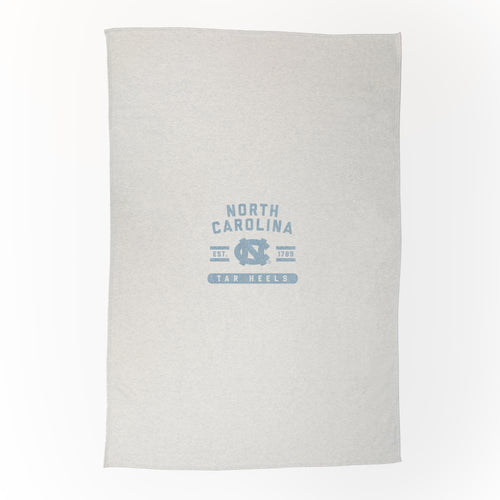 North Carolina Oatmeal Sweatshirt Blanket by Logo Brands, soft cozy blanket with North Carolina design, ideal for warmth and comfort.