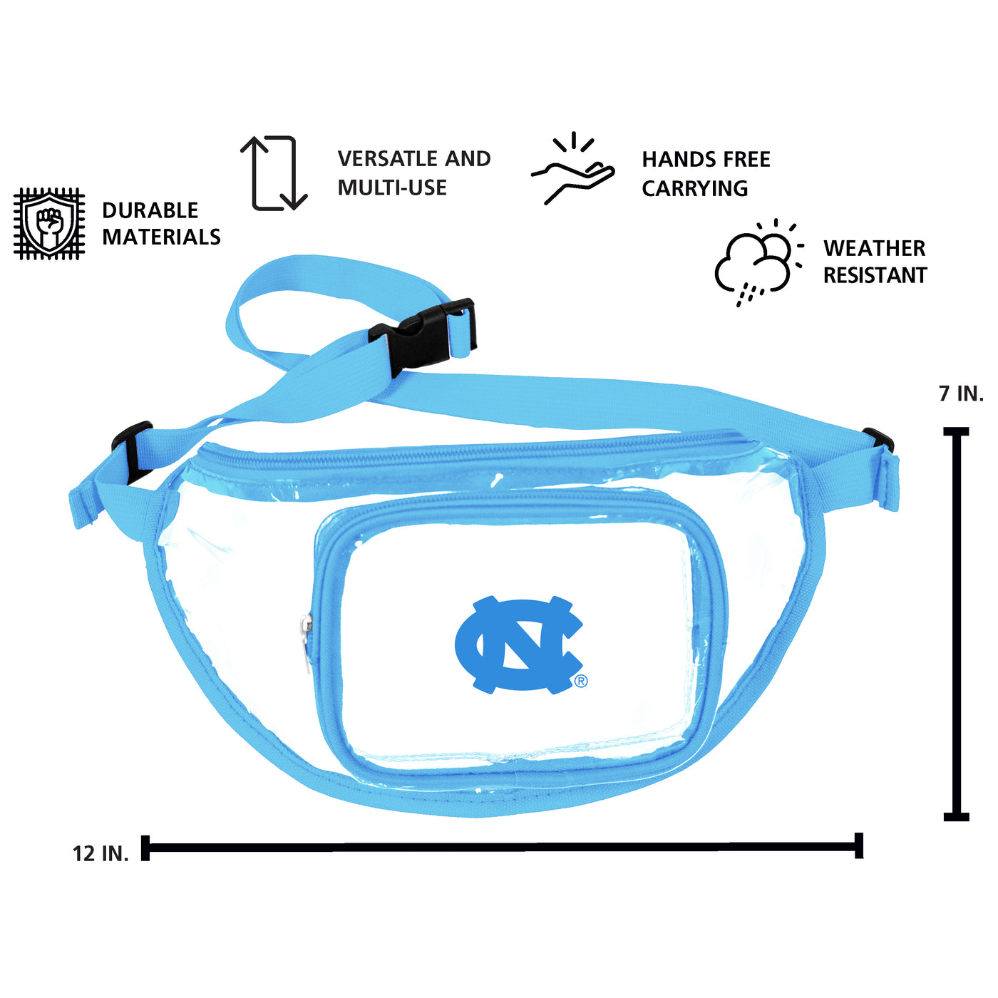 North Carolina Clear Fanny Pack