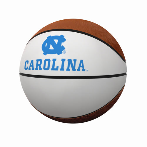 North Carolina full size autograph basketball by Logo Brands with signature, recreation basketball for collectors and fans.