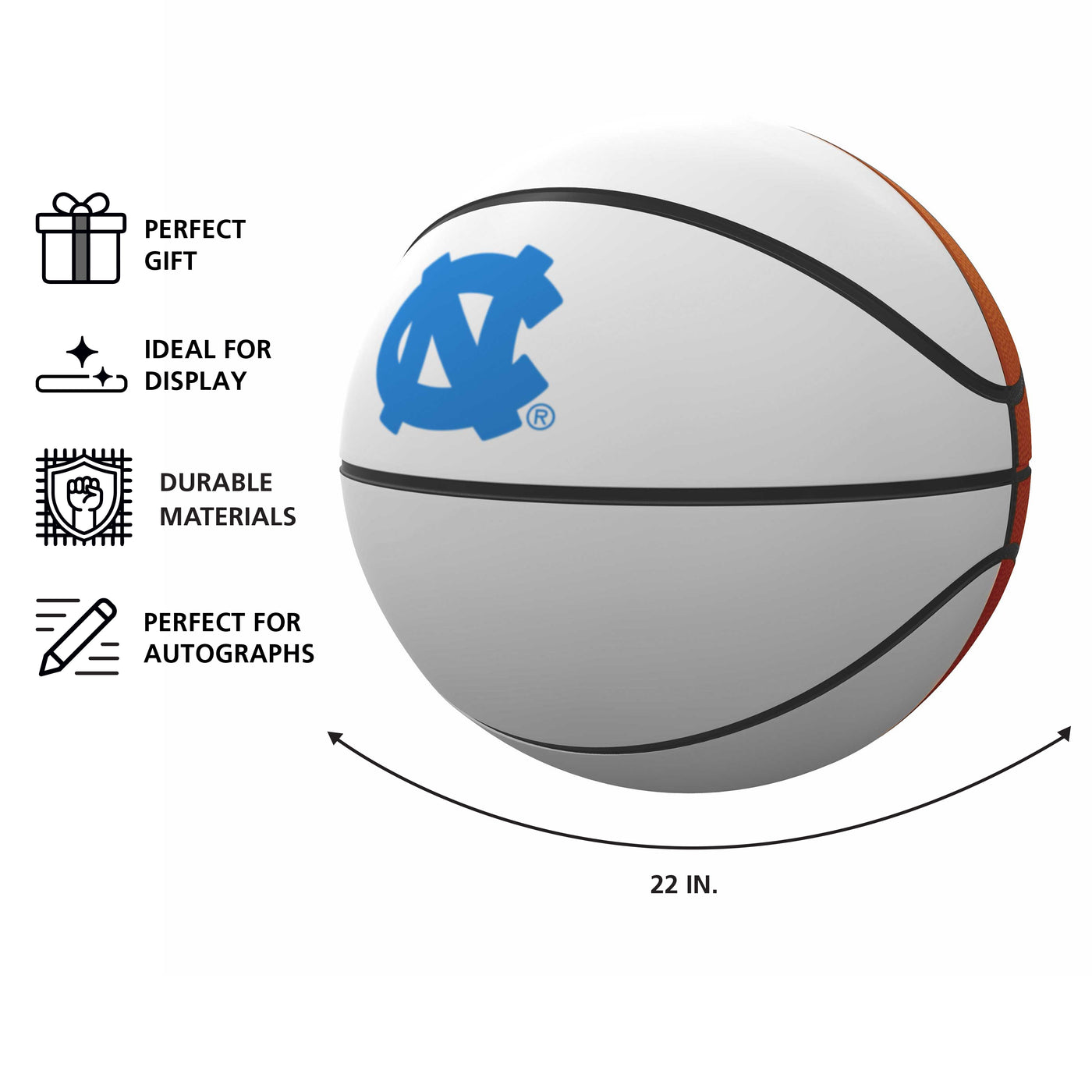 North Carolina Mini Size Autograph Basketball