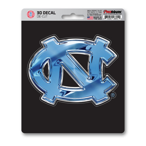 UNC Chapel Hill 3D decal by Logo Brands, featuring the university logo in a realistic 3D design on a white background.