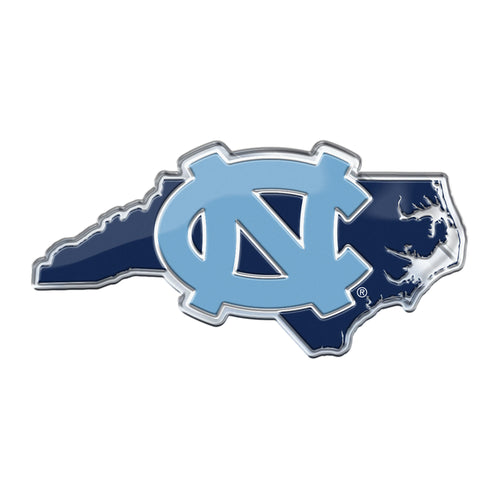 UNC Chapel Hill embossed state emblem badge by Logo Brands, featuring detailed university logo and embossed design.