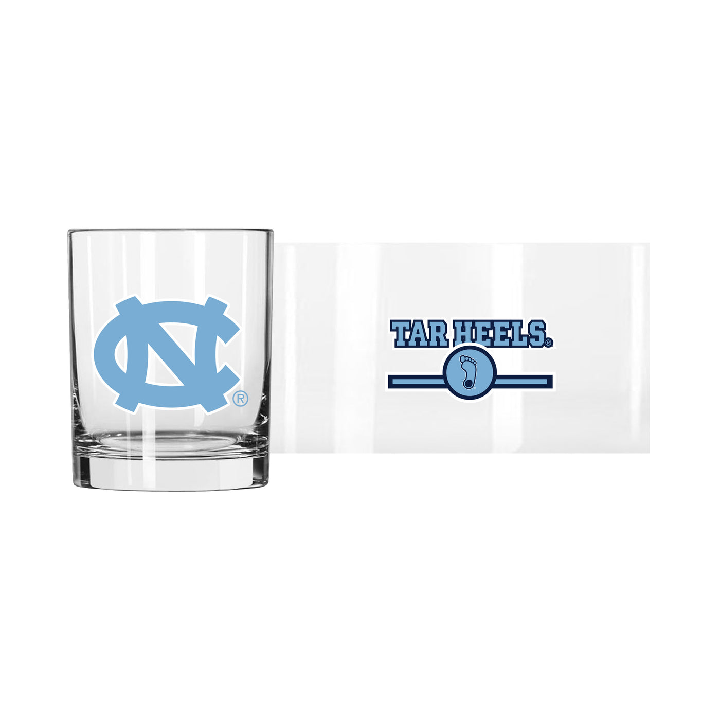 North Carolina 14oz Letterman Rocks Glass