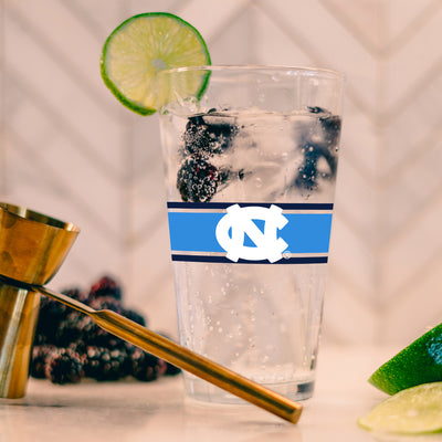 North Carolina 16oz Stripe Pint Glass - Logo Brands
