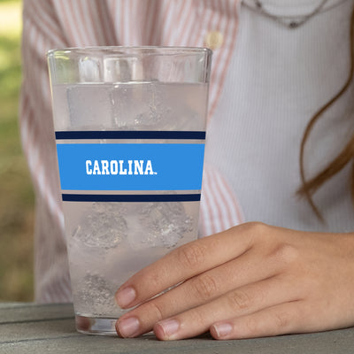 North Carolina 16oz Stripe Pint Glass - Logo Brands