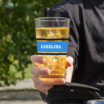 North Carolina 16oz Stripe Pint Glass - Logo Brands