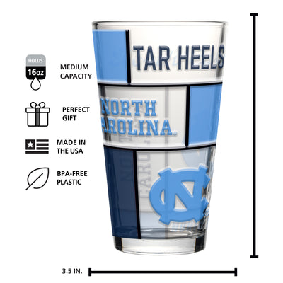 North Carolina 16oz Quilted Stained Pint Glass