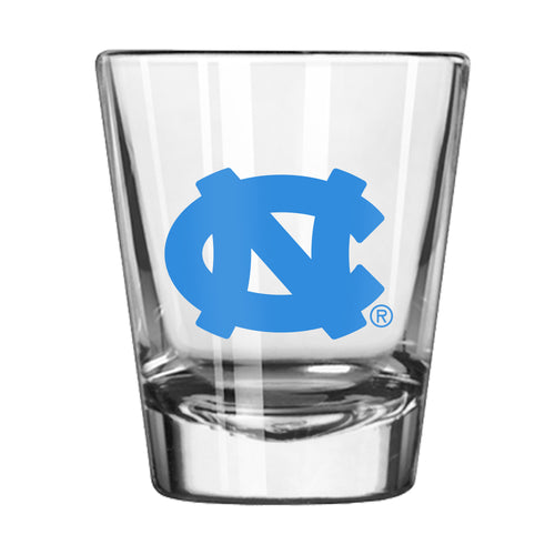 North Carolina Gameday shot glass, 2oz drinkware featuring team logo, perfect for sports fans.