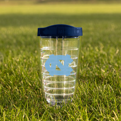 North Carolina 16oz Flipside Dbl Wall Clear Tumbler