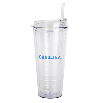 North Carolina 22oz Flipside Dbl Wall Clear Tumbler