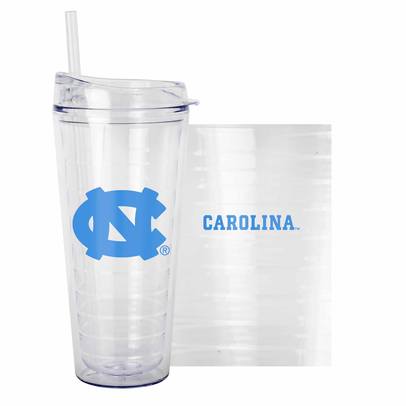 North Carolina 22oz Flipside Dbl Wall Clear Tumbler