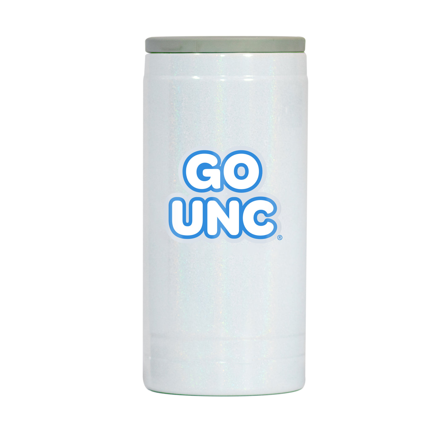 North Carolina 12oz Bubble Iridescent Slim Coolie - Logo Brands