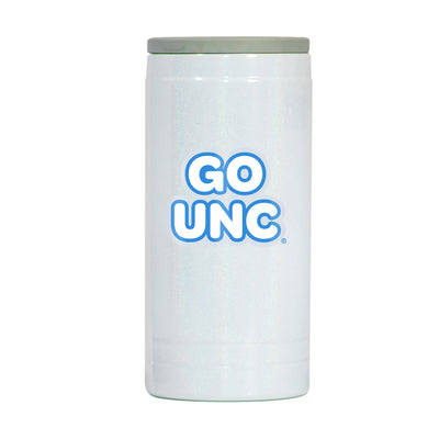 North Carolina 12oz Bubble Iridescent Slim Coolie - Logo Brands