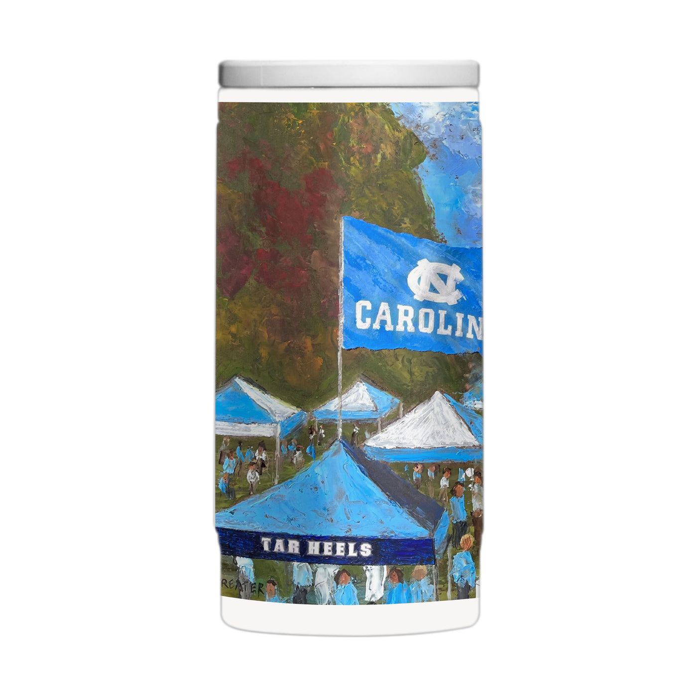 North Carolina 12oz Collector Powder Coat Slim Can Coolie