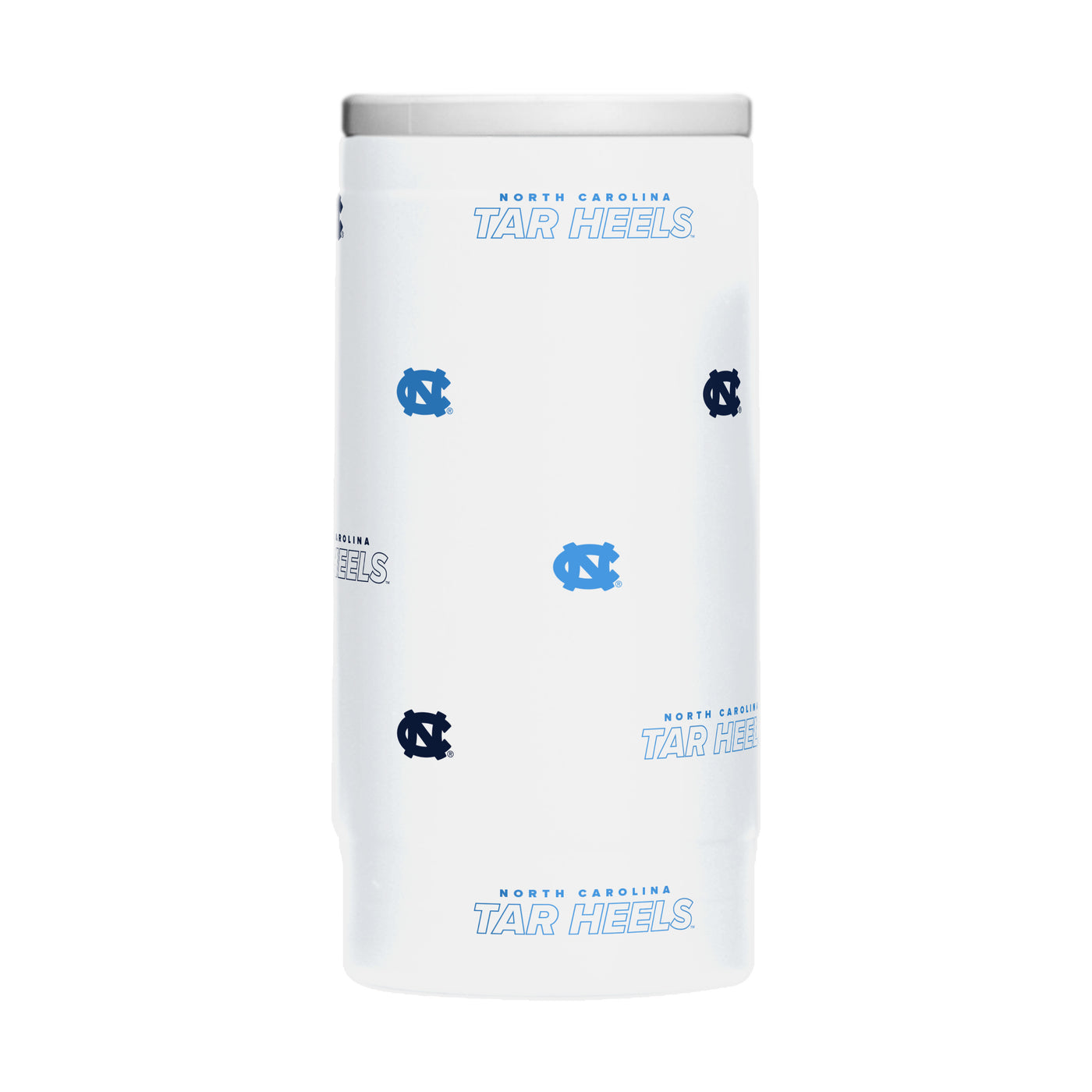 North Carolina 12oz Step And Repeat Powdercoat SlimCan Coolie