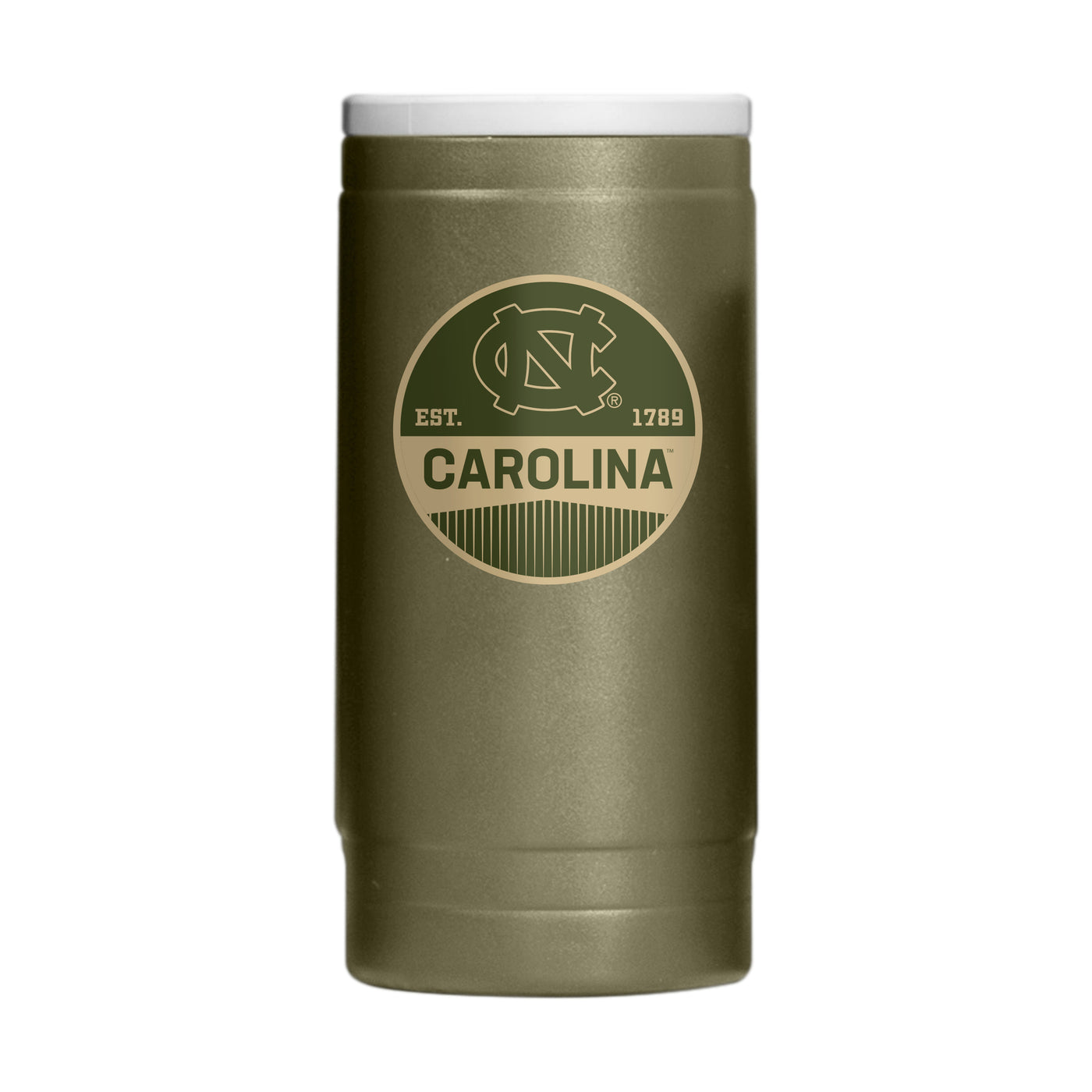 North Carolina  Badge Powder Coat Slim Can Coolie