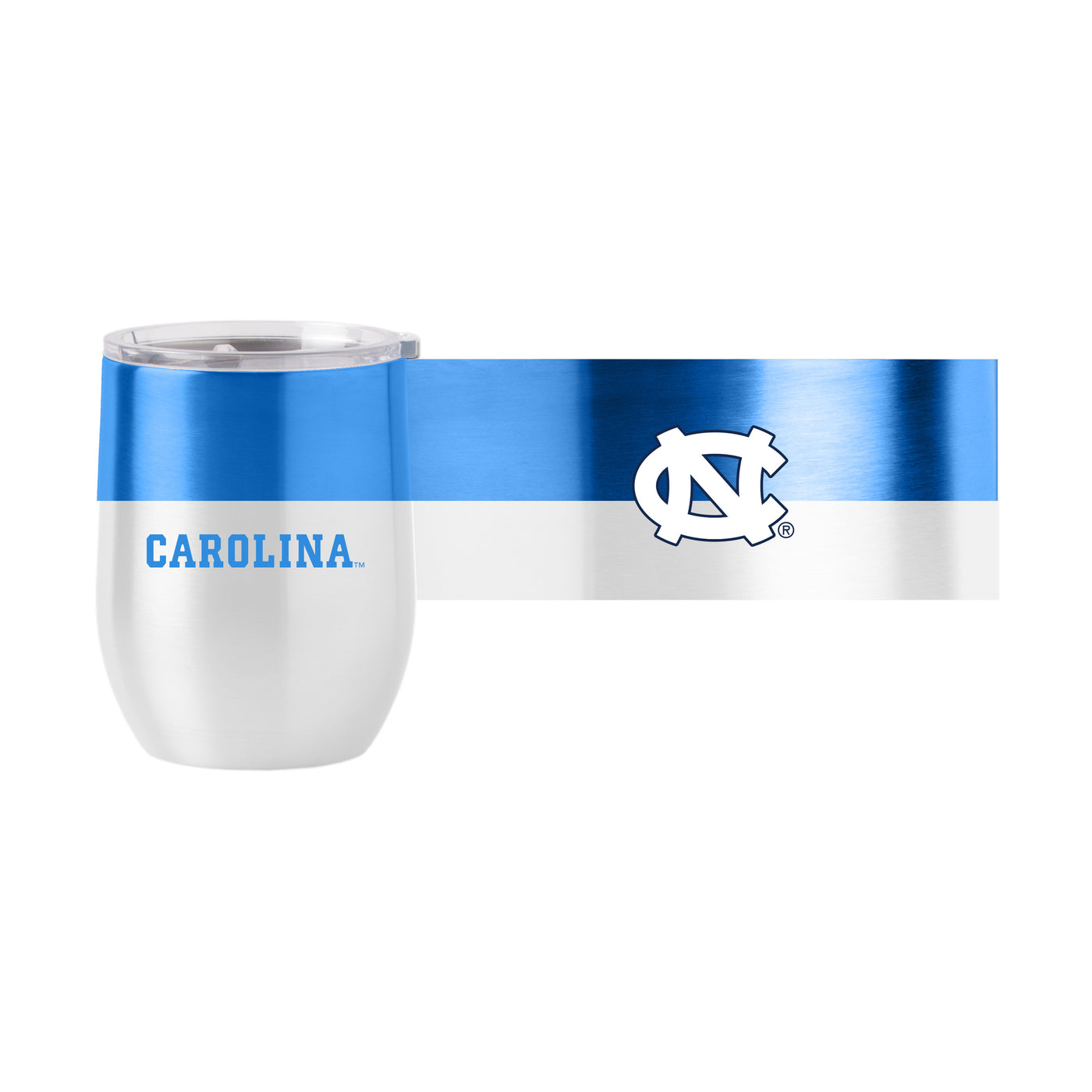 North Carolina 16oz Colorblock Stainless Curved Beverage - Logo Brands