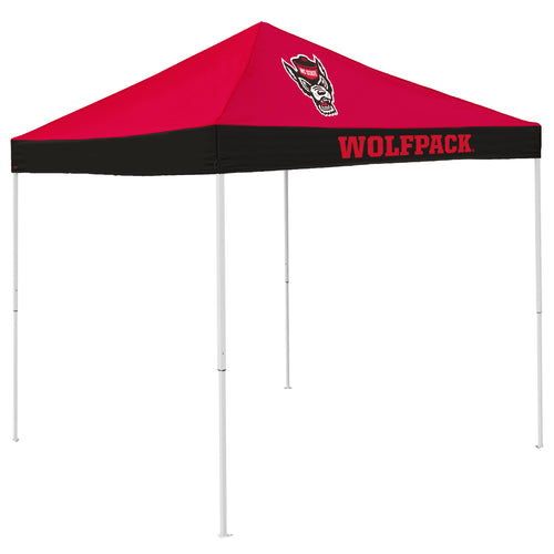 NC State Wolf Head economy canopy shelter by Logo Brands, featuring a white wolf head logo on a durable outdoor canopy.