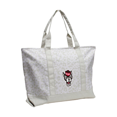 NC State Leopard Pattern Tote - Logo Brands