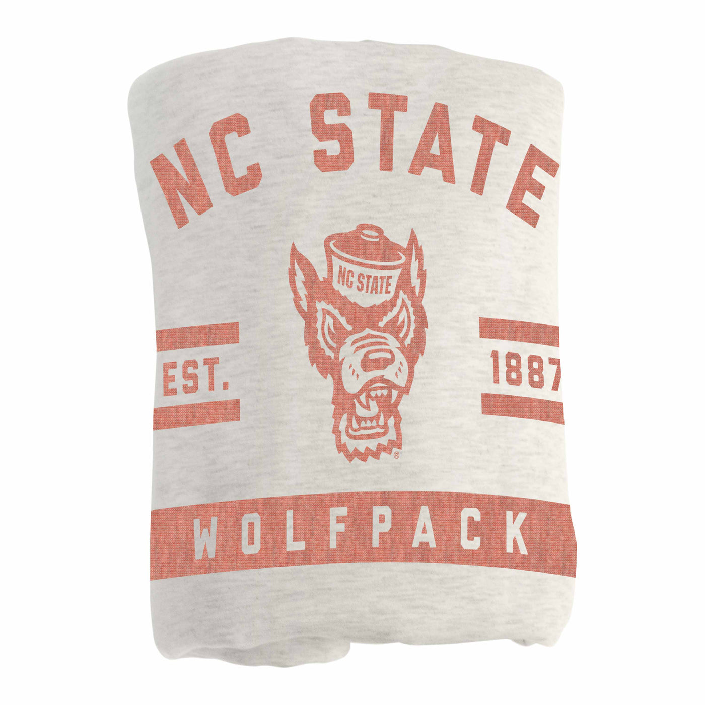 NC State Oatmeal Sweatshirt Blanket