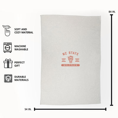 NC State Oatmeal Sweatshirt Blanket