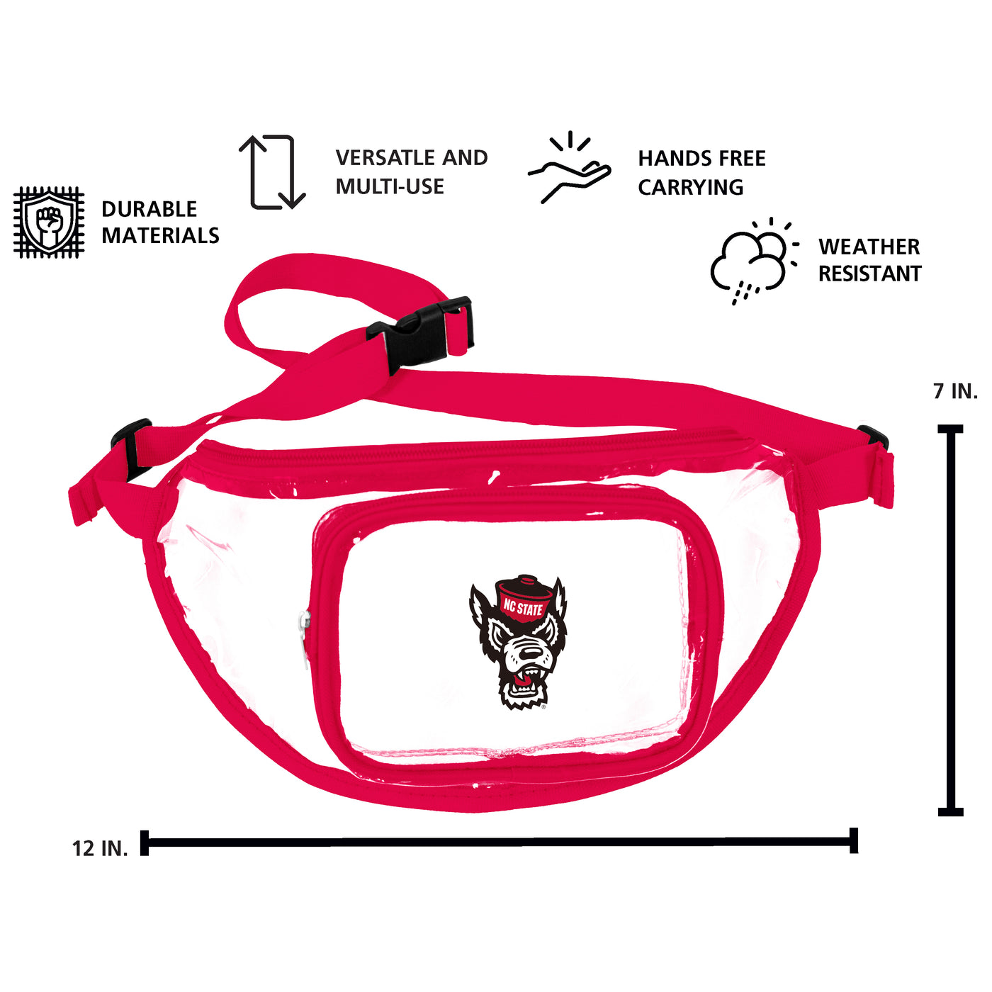 NC State Clear Fanny Pack