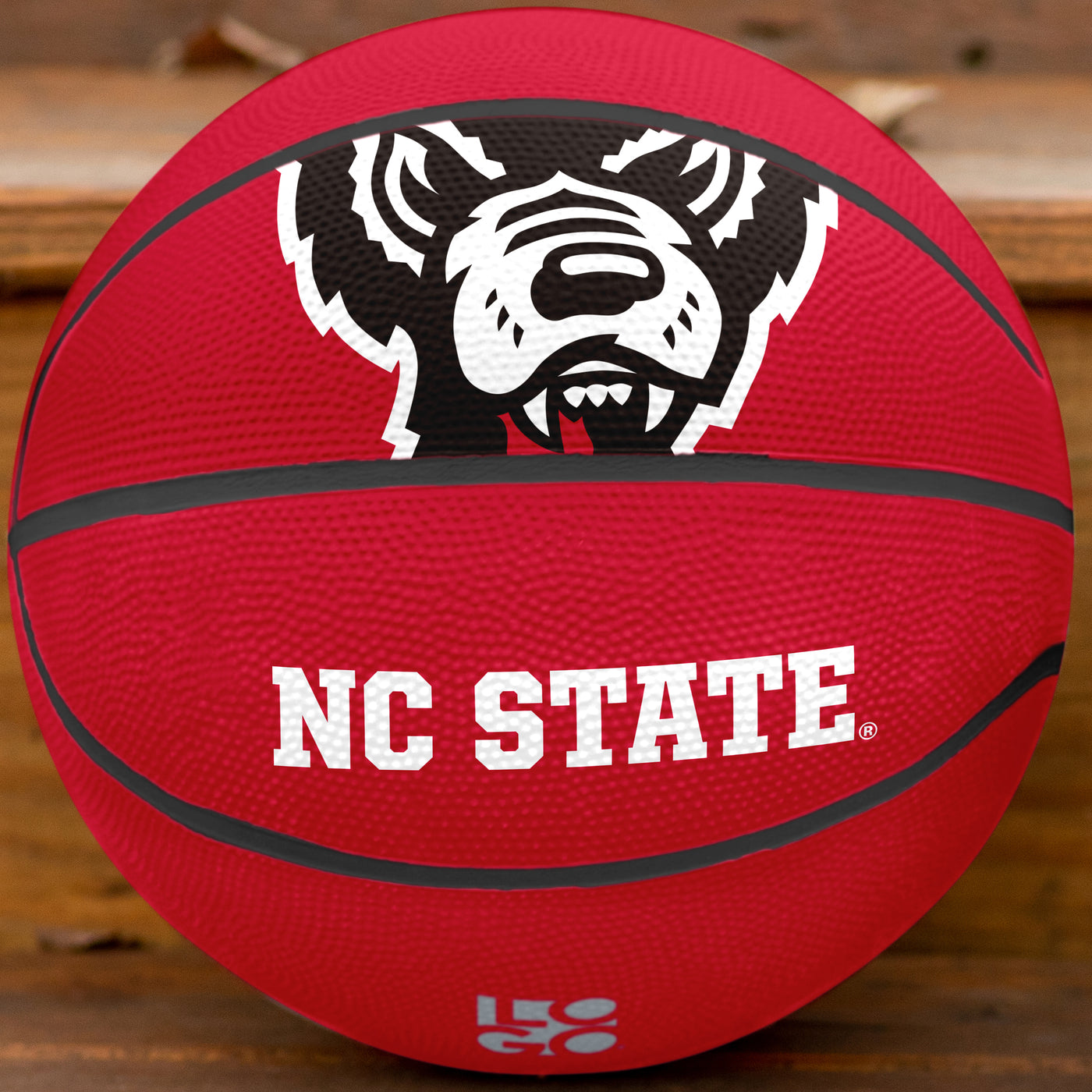 NC State Mascot Official-Size Rubber Basketball - Logo Brands