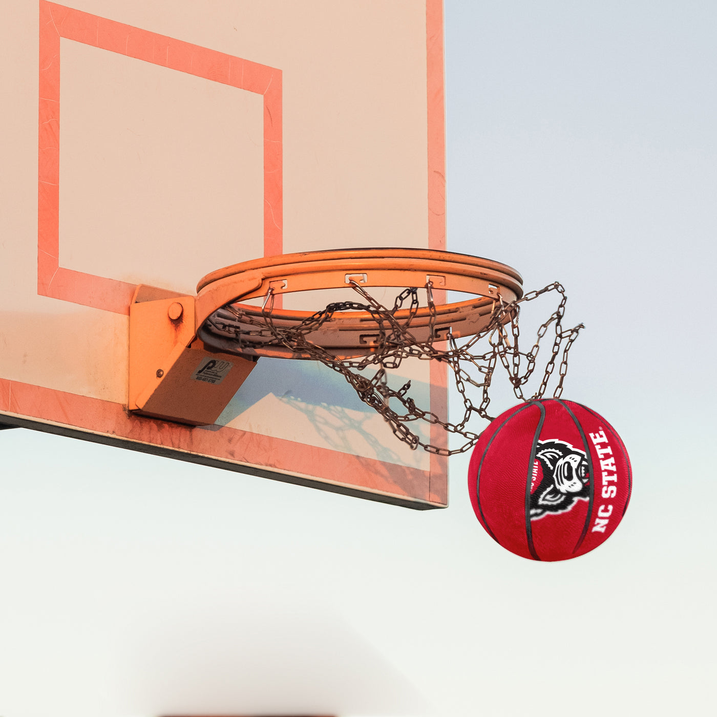 NC State Mascot Official-Size Rubber Basketball - Logo Brands