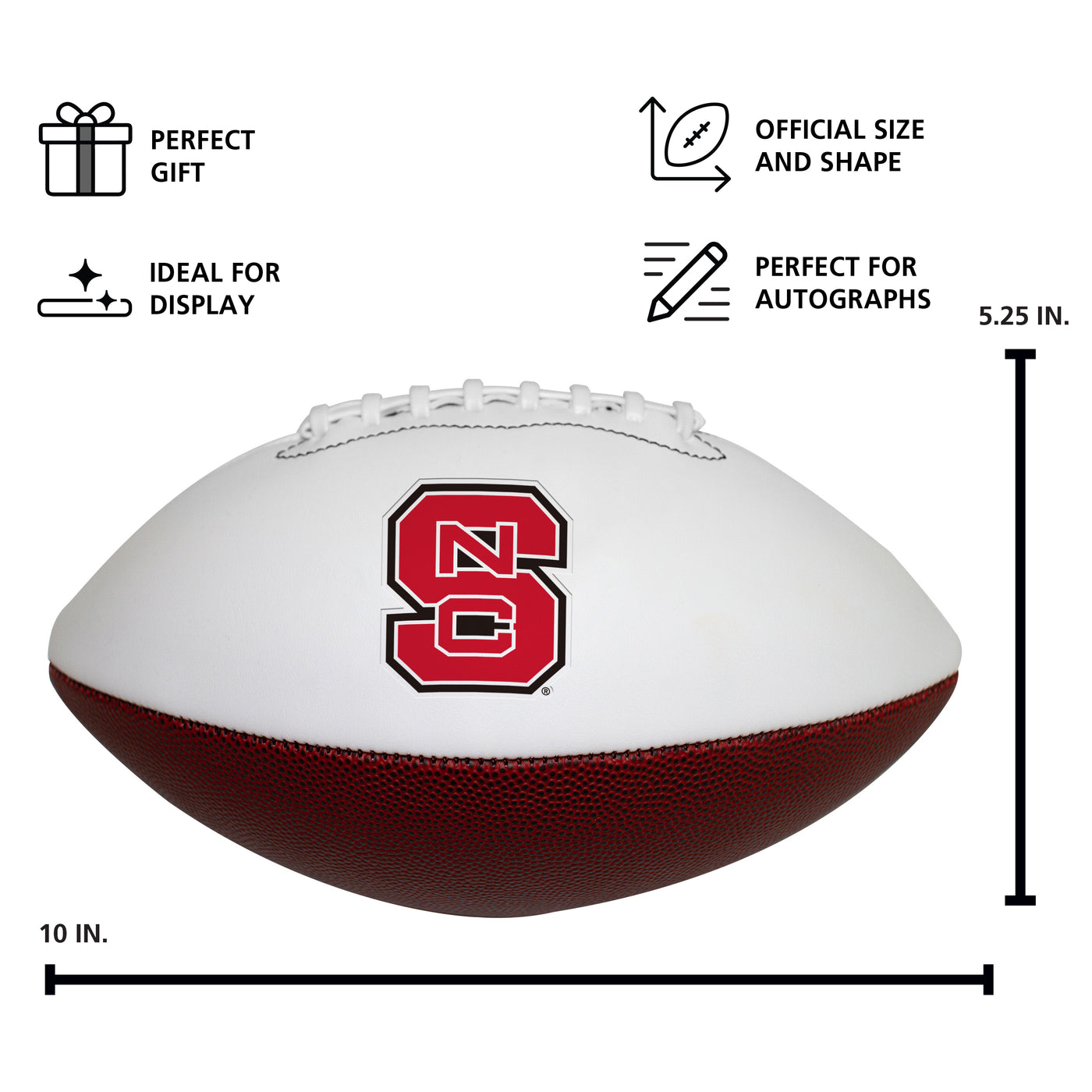 NC State Official-Size Autograph Football