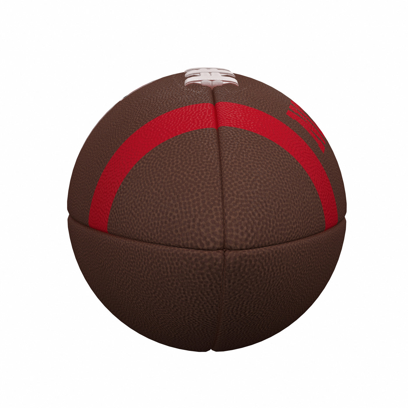 NC State Team Stripe Official-Size Composite Football - Logo Brands