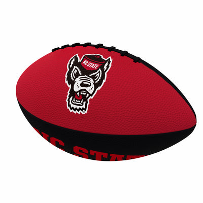 NC State Pinwheel Junior Size Rubber Football