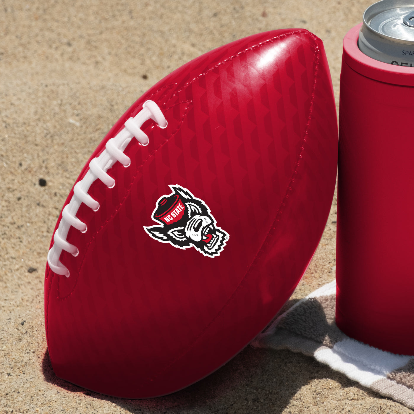 NC State Carbon Fiber Mini Size Glossy Football