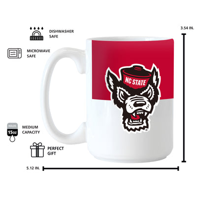 NC State 15oz Colorblock Sublimated Mug