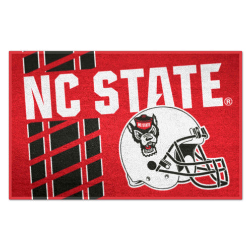 NC State University Starter Mat featuring the Wolfpack logo, made by Logo Brands, ideal for dorms or game day displays.