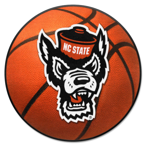 NC State University basketball mat by Logo Brands, featuring team logo and design, ideal for sports decor or game room.