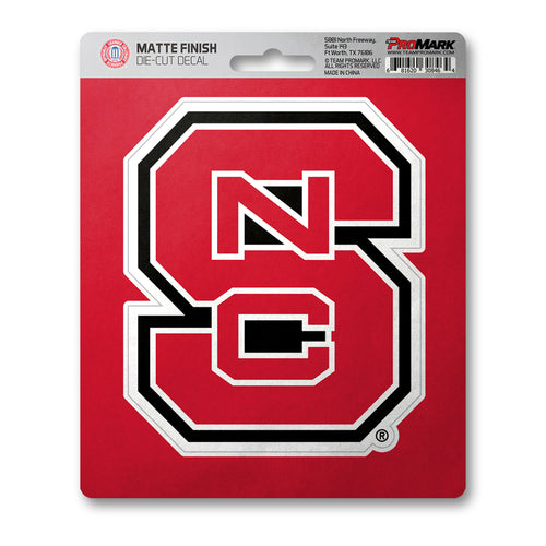 NC State University matte decal by Logo Brands featuring the Wolfpack logo on a durable adhesive sticker