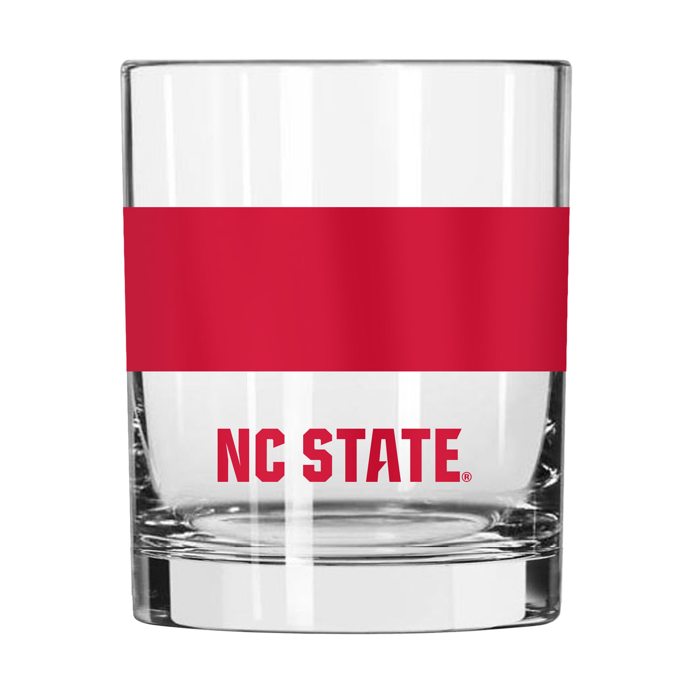 N.C. State 14oz Colorblock Rocks Glass