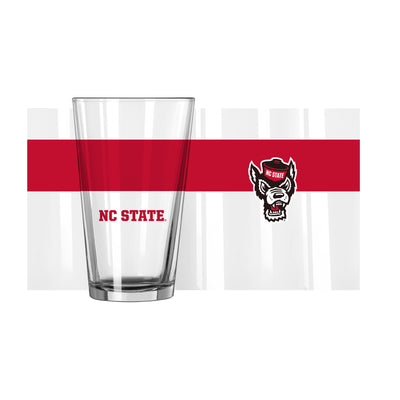 NC State 16oz Colorblock Pint Glass