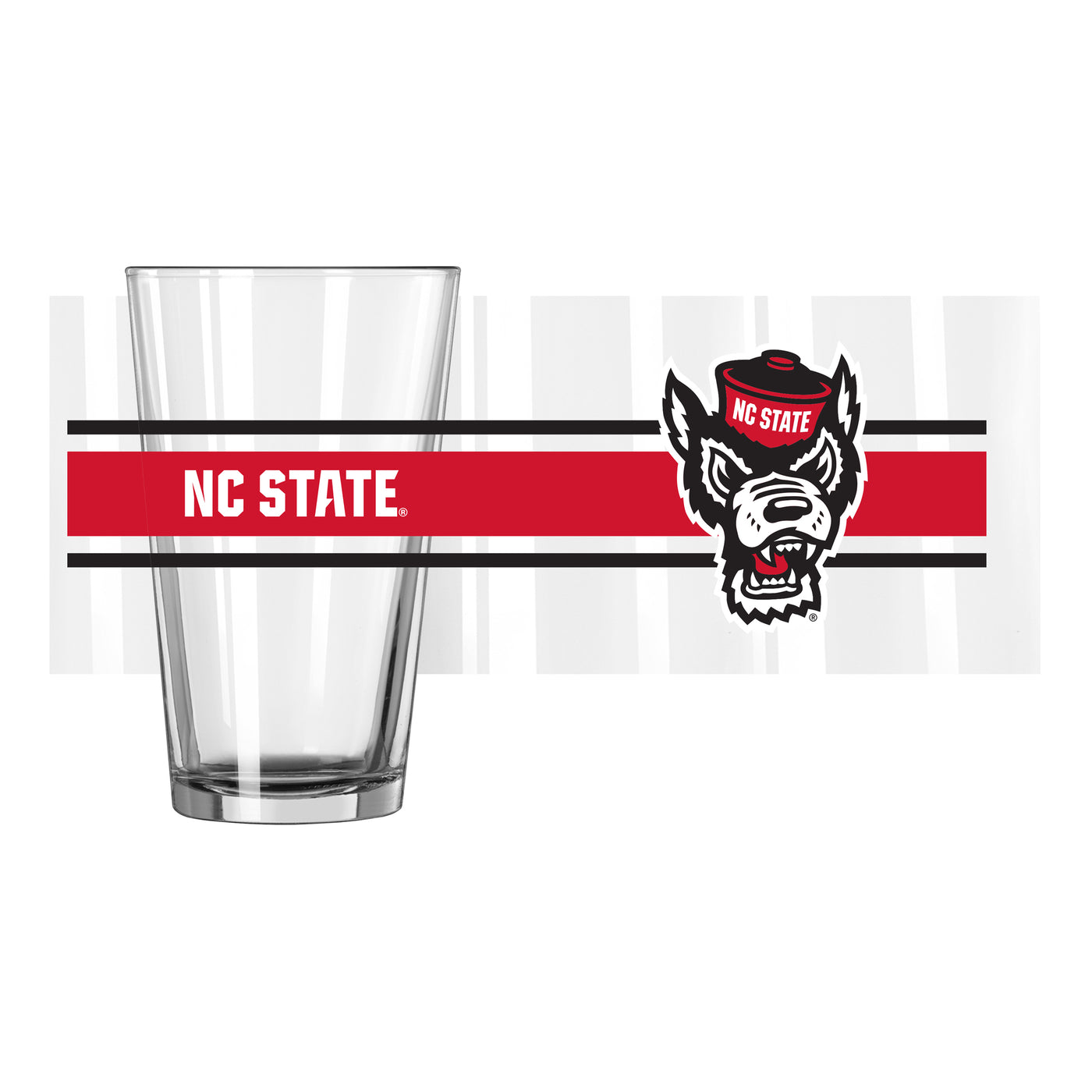 NC State 16oz Stripe Pint Glass