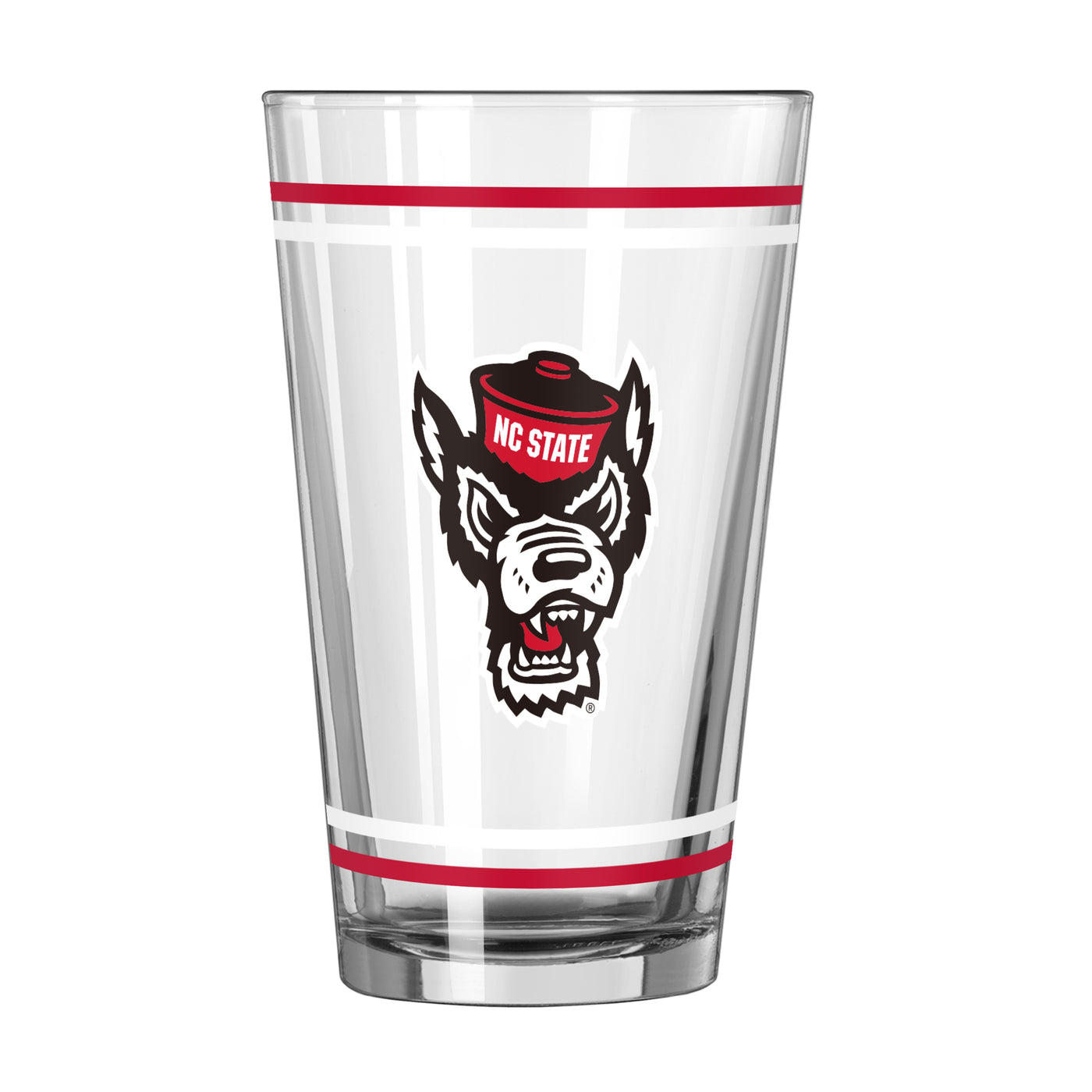 NC State Alternate 16oz Stripe Pint Glass
