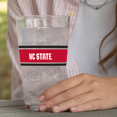 NC State 16oz Stripe Pint Glass