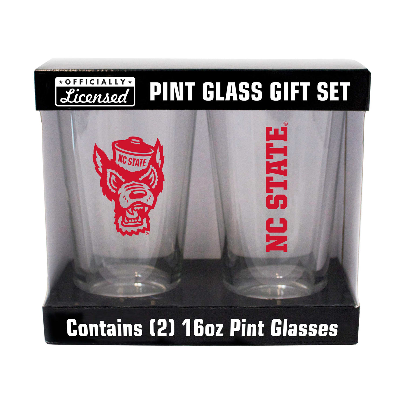 N.C. State 16oz Gameday Pint Glass 2 Pack