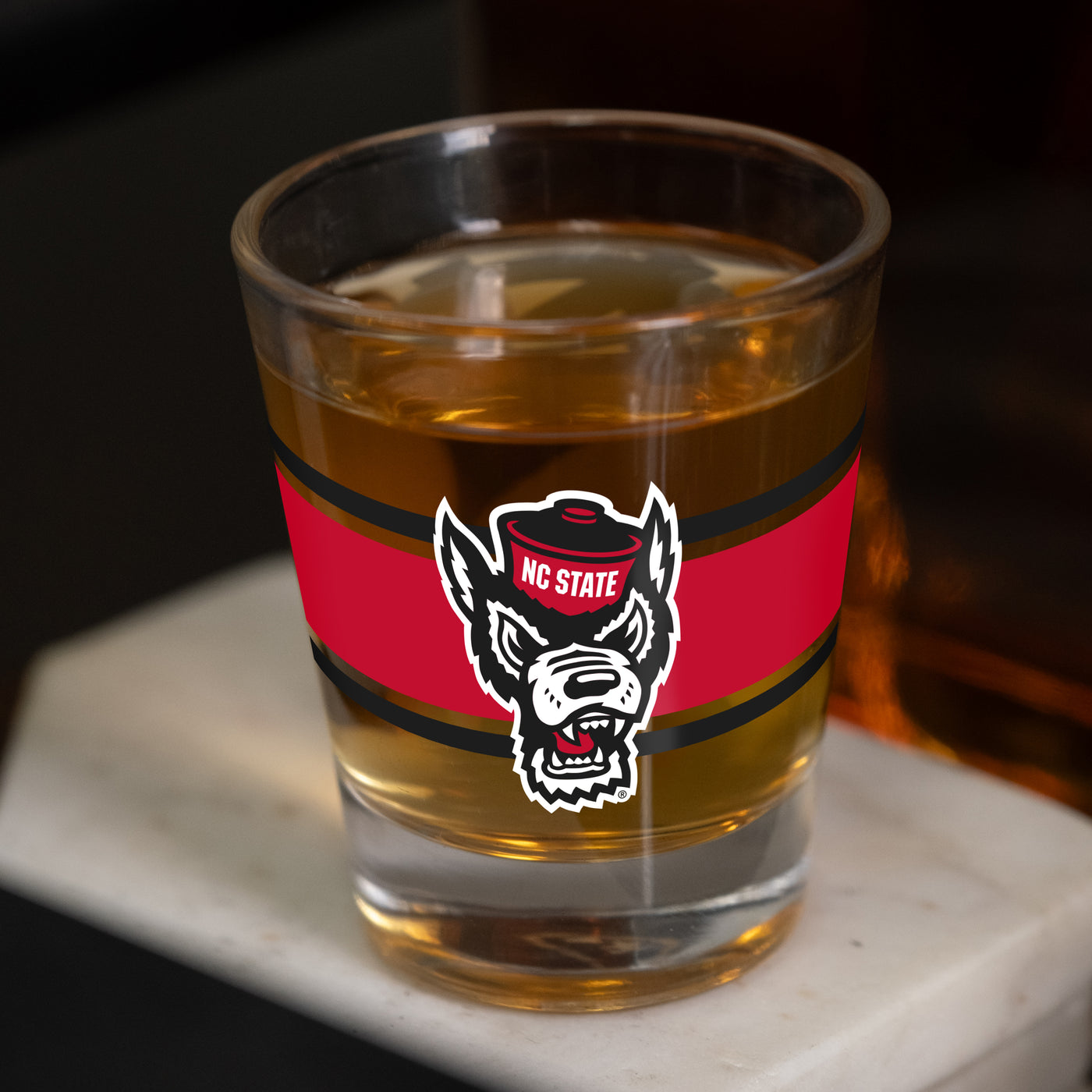 N.C. State 2oz Stripe Shot Glass